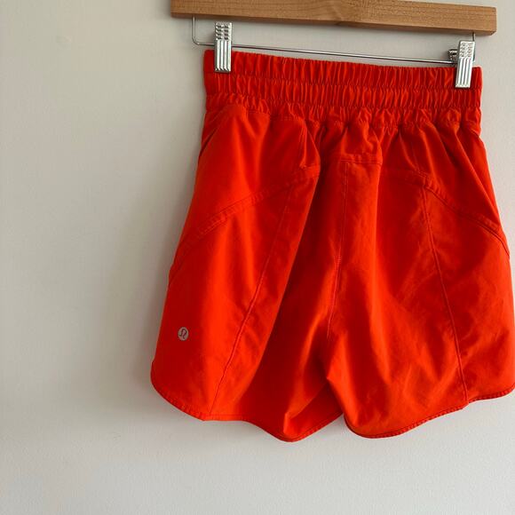 Lululemon Track That High-Rise Lined Short 5" Solar Orange - Picture 9 of 9